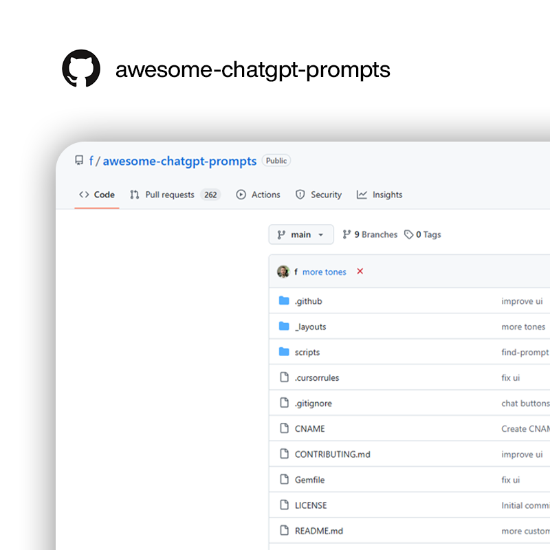 Awesome ChatGPT prompts