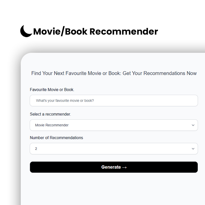 Movie & Book Recommender