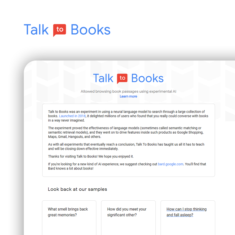 Talk to Books (Google)